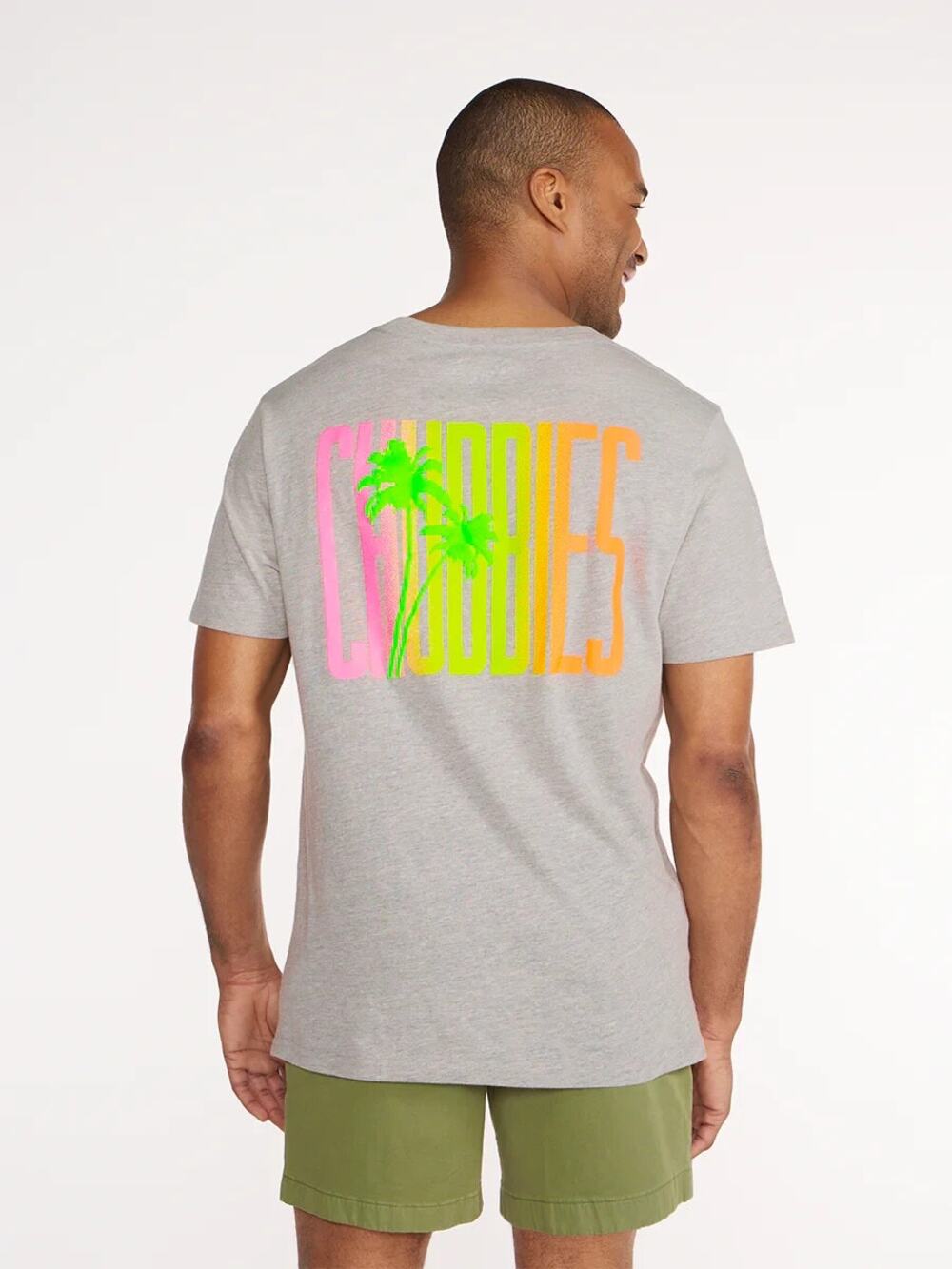 Chubbies the Shady Palm T-Shirt in Gray Size Medium